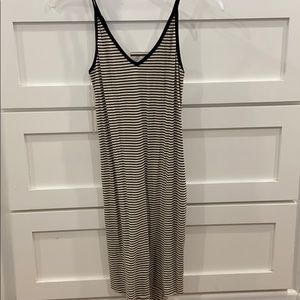 V neck striped dress